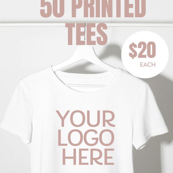 50 Screen Printed Tees Deal ( 1 SIDE ) Thumbnail