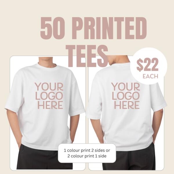 50 Screen Printed Tees Deal ( 2 SIDES ) Thumbnail